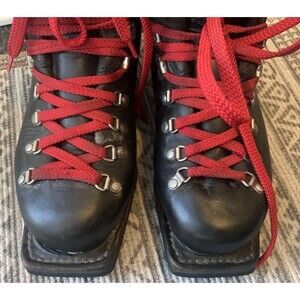 Vintage Classic Gronell Italy Camp 7 Leather Hiking Ski Boots Size 8 US Vibram